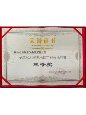 2021年配電網(wǎng)工程技能競賽三等獎(jiǎng)